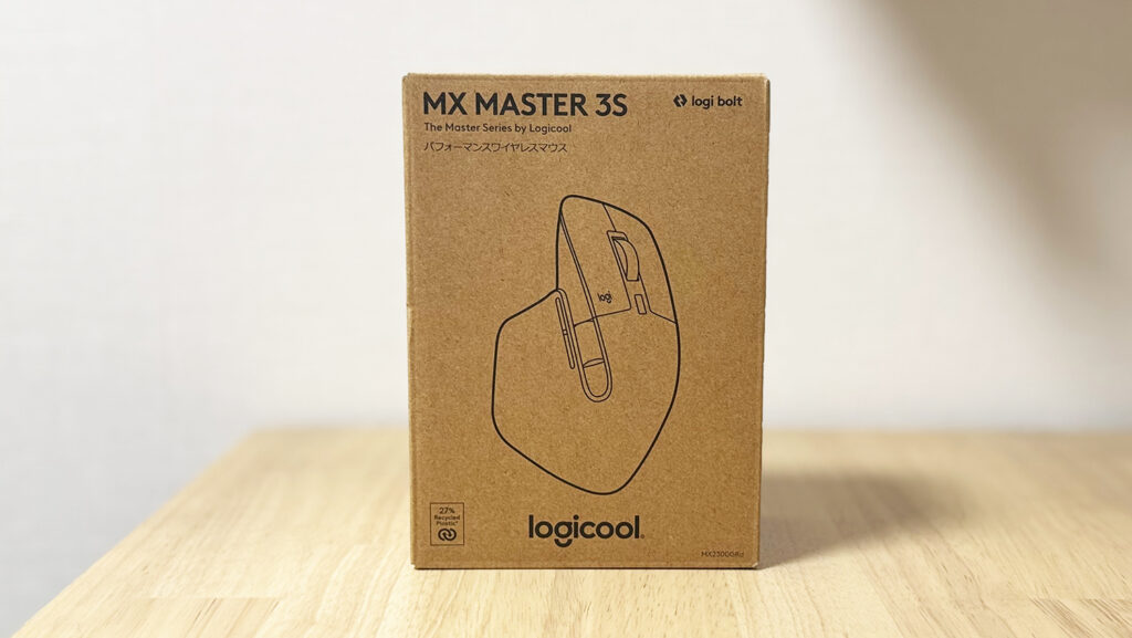 MX MASTER 3sの外箱（クラフト紙パッケージ）